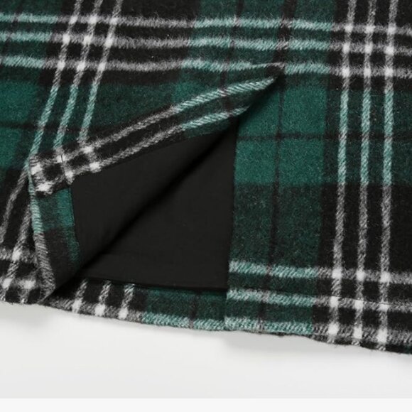 IDEALSANXUN Midi Plaid Skirts for Women 2024 Fall Winter Knee Length Pencil Wool - Picture 4 of 5